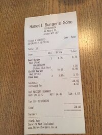 ロンドンでのレストラン支払い方法について クレジットカードでの支 Yahoo 知恵袋