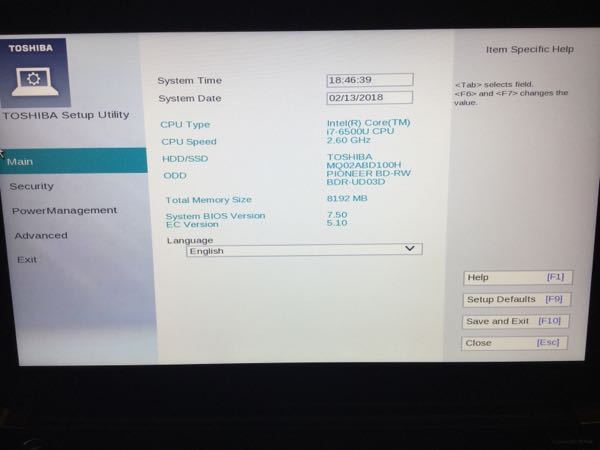 TOSHIBAのノートパソコンでWindows10です。先日まで - Yahoo!知恵袋