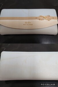 シミあり革の色落ち？★羊革３回程度着用２６７００円〜３回目の最終値下げ！！！！！ 左利き用│ミニ財布【chotof/ちょとふ】革 ツートン 12通り