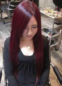 髪色についてお聞きしたいです昨日この写真を見せて赤強めの赤紫にしてもら Yahoo Beauty