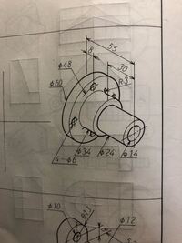 機械製図です この図面の正面図は F14 F24 F34のところ Yahoo 知恵袋