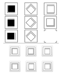 このIQテストの解き方を教えてください
画像の問題の解き方を教えてください。
たぶん答えは右上です。 