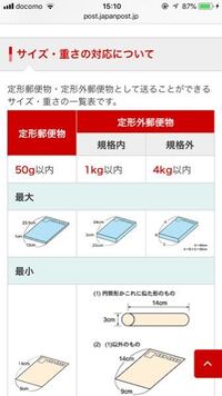 定形郵便物についてですが 重さが1キロ以内でも厚さが3cmを超える場合は規 Yahoo 知恵袋
