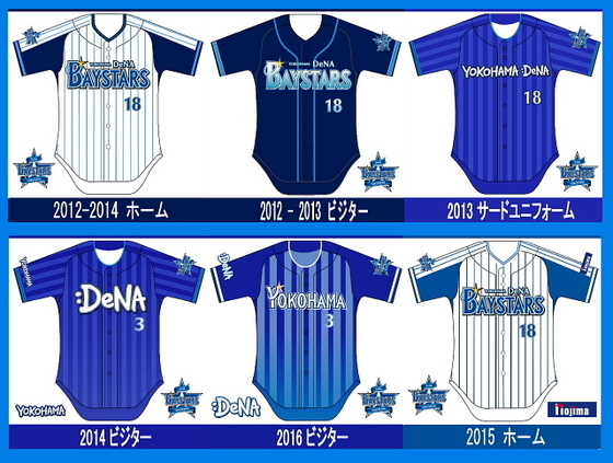 横浜DeNAベイスターズの歴代のスターナイトユニフォームで人