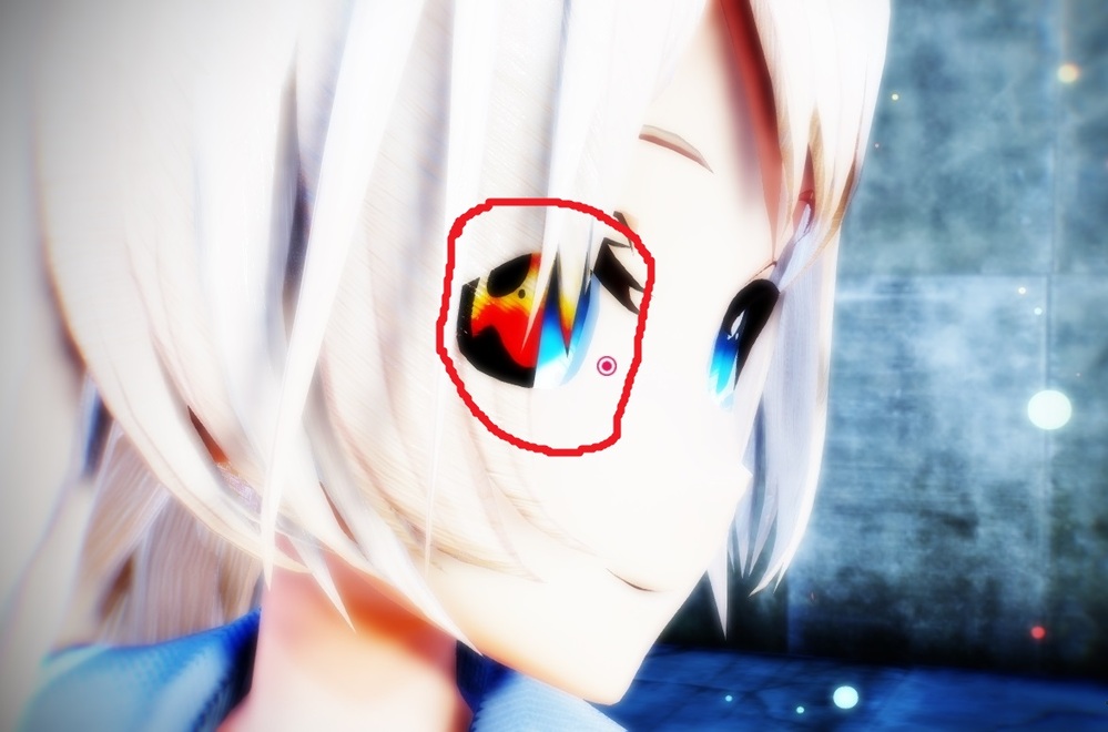 MMD経験者に質問です。現在ray-mmdを使ってるのですが、目の所の色が 
