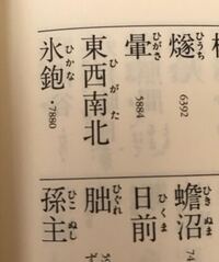 人名の由来について なぜ 東西南北 と書いて ひがた と読 Yahoo 知恵袋