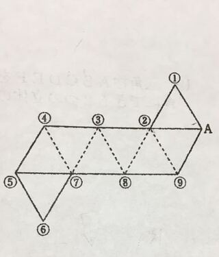 中学数学の問題です 写真の展開図を組み立て正八面体を作ると Yahoo 知恵袋