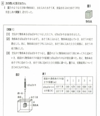 中学理科の浮力の問題と関連して 水そうに沈めた物体aの体積を求めるという問 Yahoo 知恵袋