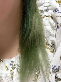 髪を緑 元は青 からピンクに染めたいです 以前はホーユービューティー Yahoo 知恵袋