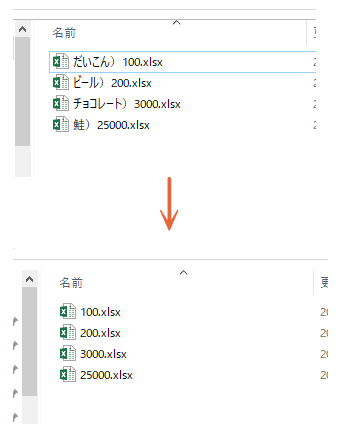 明日中に削除 特定の文字より前を削除したい。フォルダの中にいくつかファイルがあ