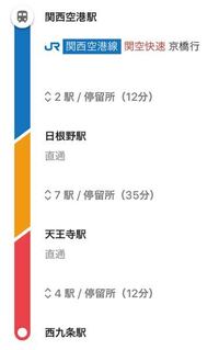 グーグルマップで関西国際空港から西九条駅までの行き方を調べています 直通と Yahoo 知恵袋