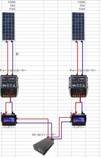 ソーラーパネルを図のように パネルーチャージコントローラーー1バッテリーの組み合 教えて 住まいの先生 Yahoo 不動産
