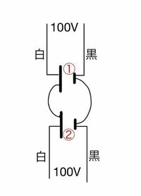 2口コンセントで内部が導通している場合、 回路(1)or(2)の片方だけでいいと思うんですが、
 
2回路を作ったら(1)の負荷の電流は(2)には流れないんでしょうか？
逆も然り。
どっちの回路が優先されるんでしょうか？(負荷に近い側？)

※ここではそれぞれの回路に流したい負荷の電流量は考慮しないものとします。