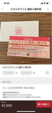 スタジオアリスの撮影ご優待券撮影料無料、デザインフォト2カット - と ...