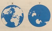 中1地理の問題です 右のx Yは それぞれ地球をどのような Yahoo 知恵袋