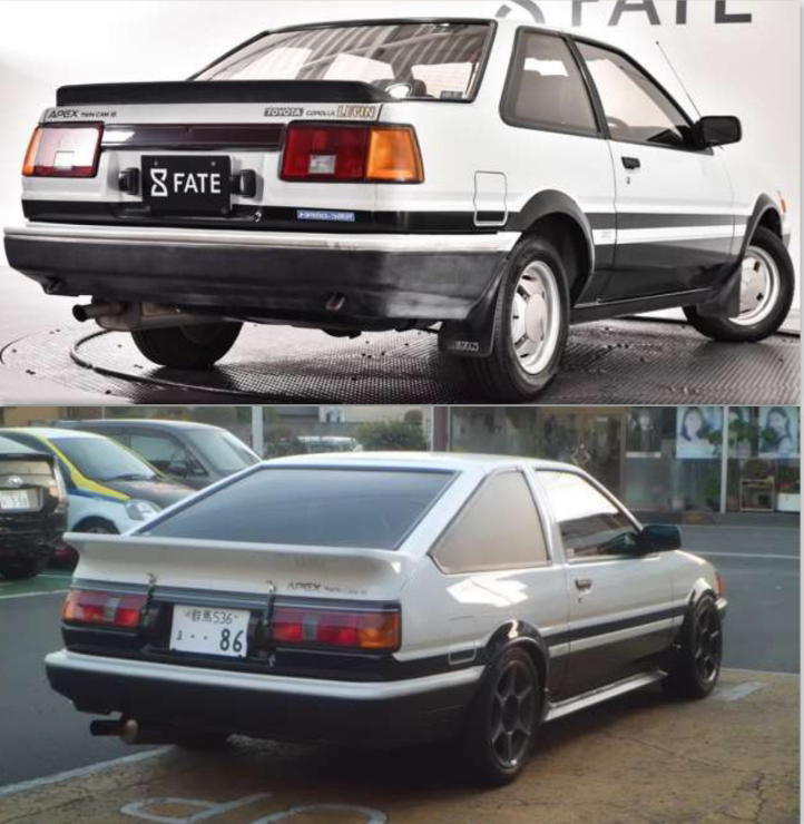 AE86の2ドアのテールから3ドアハッチバックのテール』 トヨタ