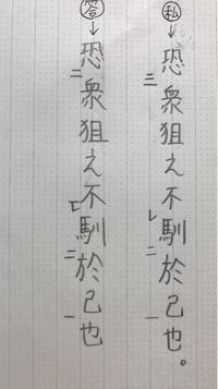 漢文の返り点について質問です 私はこのように返り点を打ったのですが Yahoo 知恵袋