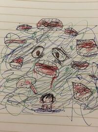 子供が描いた絵が怖いです 部屋を片付けていたらスケッチブックが出てきまし Yahoo 知恵袋