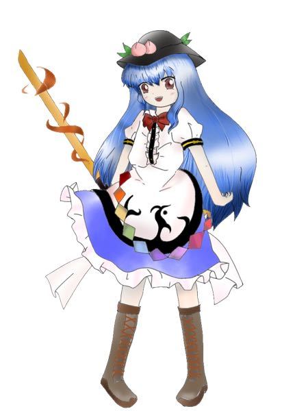 東方Project - 原作のZUN絵風に、「比那名居天子」を描 - Yahoo!知恵袋