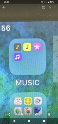 この背景が黄色の音符マークの音楽無料アプリの名前わかりますか Yahoo 知恵袋