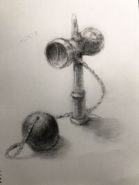 美術高校の受験を控える中三です けん玉をデッサンしました アドバイス Yahoo 知恵袋