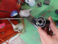 21mmのインパクトレンチソケットに、19mmのナットを閉じ込めてしまいま  