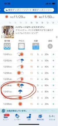 12日にディズニーに行く予定です 10日間天気では予報が雨だったの Yahoo 知恵袋