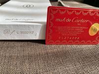 カルティエ【ギャランティカードあり最高級美品】マストライン三つ折り長財布ボルドー | フリマアプリ ラクマ