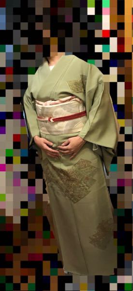 40代です。 - 卒業式と入学式に訪問着で青朽葉っぽい渋めの汕頭