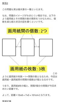 植木算が分かりません 幅が10 の画用紙が8枚あり これを床に並 Yahoo 知恵袋