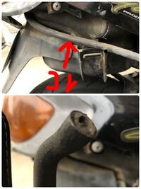 原付バイクのスズキセピアのこの黒いホース何ですか バイクの燃料タンクの下か Yahoo 知恵袋