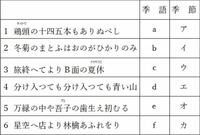 1 6それぞれの俳句の季語と季節を解答欄に答えなさい ない場合は Yahoo 知恵袋