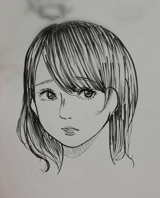 絵のアドバイスをお願いします O O筆ペンをもらったので 女の子の顔を Yahoo 知恵袋