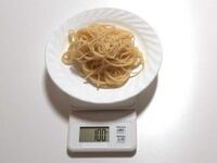 乾麺って 茹でたあとも同じ重さですか たとえば スパゲティ１００gは茹で Yahoo 知恵袋