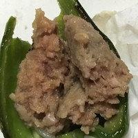 今日の夜ご飯にピーマンの肉詰めを作りました 4歳と3歳の子 Yahoo 知恵袋