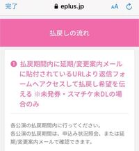 イープラス公演が中止になったのでチケットの払い戻しをしたいのですがやり方が Yahoo 知恵袋