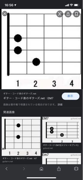 ギターのem7ってこれですか 違います 3弦と4弦は開放です 5弦は Yahoo 知恵袋