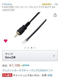 片方がピンプラグで もう片方が先バラのこの商品が販売されてますが 現在自宅 Yahoo 知恵袋