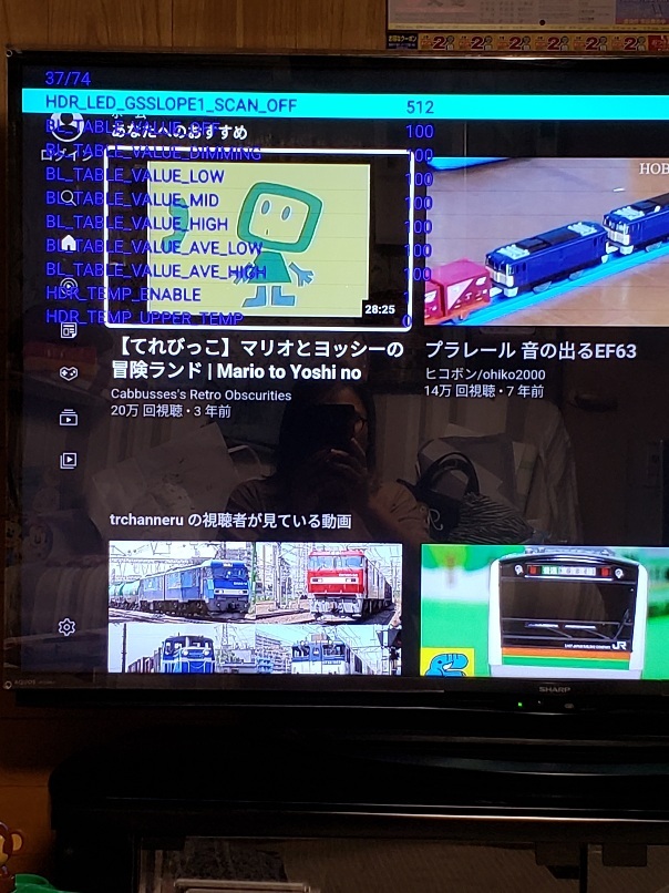 大至急！テレビでYouTubeをみていて、子どもがへんな文字でてると言う