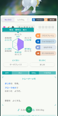 ポケモンホームのgtsにて色違いレシラムを入手したのですが 改造なのか正規 Yahoo 知恵袋