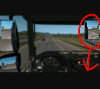 Ets2について 右のサイドミラーが上にあったのが画像に記した位置に Yahoo 知恵袋