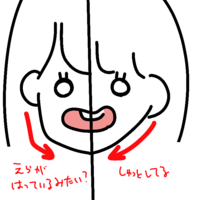 顔の歪みについてです 私の輪郭 イラストのように対称になってないんで Yahoo 知恵袋