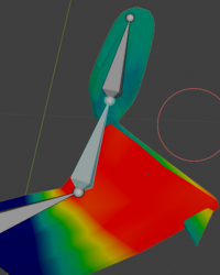 Blenderで3d人型キャラのモデリングをしており ボーンを入れてモーシ Yahoo 知恵袋