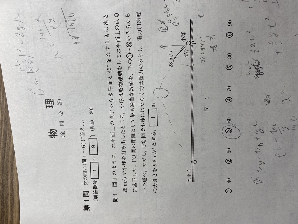 ベネッセ駿台模試の物理の問題です。答えは⑤になるのですが、なぜで