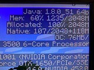 Minecraftjava メモリは8gb1枚 Gtx165 Yahoo 知恵袋