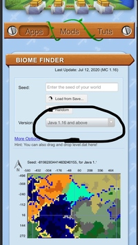 マイクラのバイオームファインダーについて 統合版でやっているので Yahoo 知恵袋