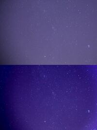 星空写真のアドバイス欲しいです 上が加工前 下が加工後です Yahoo 知恵袋