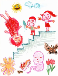 子供が描いたような絵を描くことできますか？ - これは私の描いた絵 