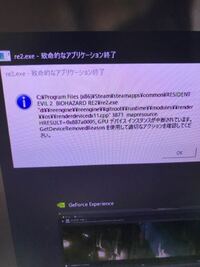 バイオハザードre 2 Steam版 のエラーについて 以下のような致 Yahoo 知恵袋