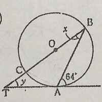 中学数学円周角についての質問です 下の円周角のx Yの角度を求めなさ Yahoo 知恵袋